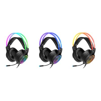 5. DEFENDER On-Ear-Kopfhörer mit Mikrofon Cosmo Pro 7.1 RGB-Hintergrundbeleuchtung 64536