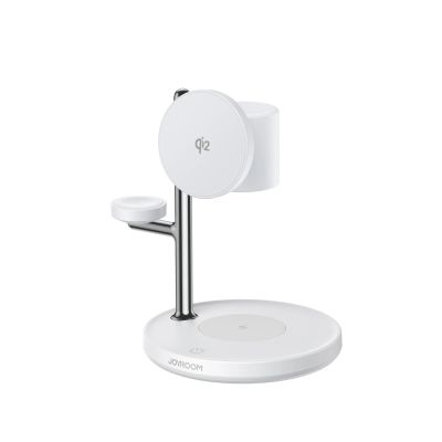 5. Joyroom JR-W23 Qi2 4-in-1 Tischladegerät mit integriertem induktivem Nachtlicht – Weiß