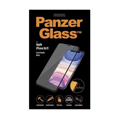 4. PanzerGlass E2E Super+ Panzerglas für iPhone XR / 11 – mit schwarzem Rahmen