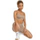 6. adidas Workout Essentials Damen-Shorts, 4 Zoll, beige, JX3926