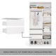4. OPENO Schubladenmodul 2SZ mit 2 Schubladen, WEISS – für Ankleidezimmer und Schlafzimmer