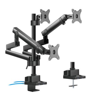 Maclean MC-811 Tischhalterung für 3 Monitore (Desktop; 17" - 27"; max. 20 kg)