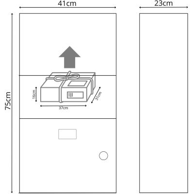 6. Stehender Kurierpaketkarton 23x41x75cm 1068732