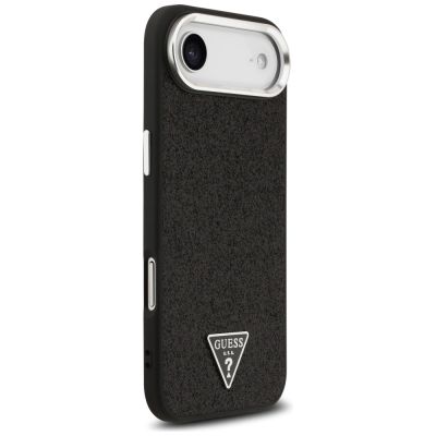 4. Guess Glitter Triangle Logo MagSafe Case für iPhone 17 Air - Schwarz