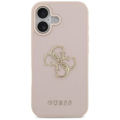 3. Guess Grained Big 4G & Classic Logo iPhone 17 Hülle - Rosa
