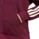 5. adidas Essentials Damen-Sweatshirt mit 3 Streifen, durchgehendem Reißverschluss und burgunderrotem Reißverschluss KX0785