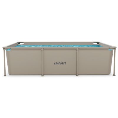 14. VIRTUFIT Rechteckiges Schwimmbecken 260 x 180 cm mit Filterpumpe Beige