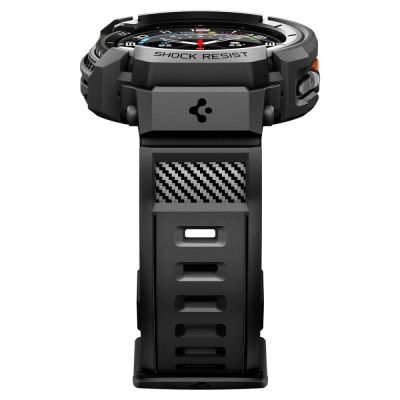 4. Spigen Rugged Armor Pro Armband für Samsung Galaxy Watch 8 Classic 46 mm – Mattschwarz