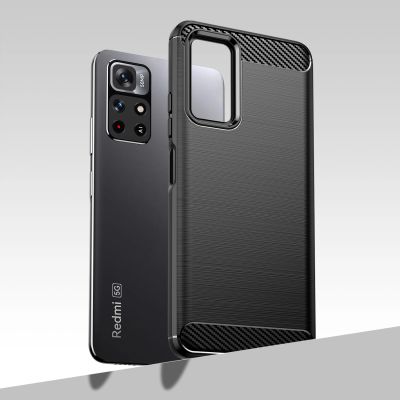 5. Carbon Case Flexible Schutzhülle für Xiaomi Redmi Note 11 schwarz