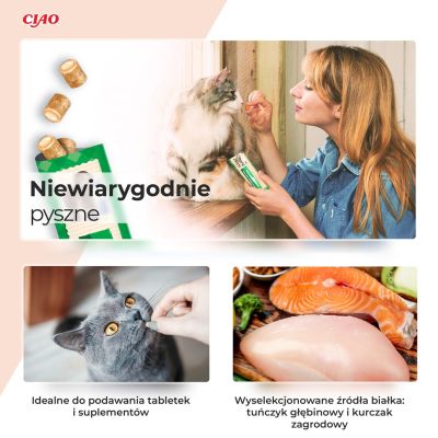 3. INABA Churu Bites Wraps mit Hühnchen – ein Leckerli für Katzen – 3 x 10 g