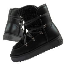 D.Franklin Damen Winter Schneestiefel, modisches Fellfutter, schwarz hoch