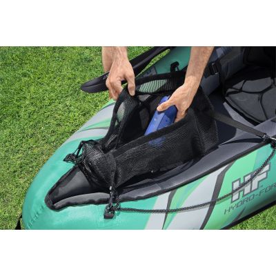 19. Bestway 65052 / 24 Sport Kajak 2-Sitzer Schwarz, Grün, Grau, Mint Acrylnitril-Butadien-Styrol (ABS), Nylon, Polyester, Polypropylen (PP), Polyvinylchlorid (PVC) Aufblasbares Kajak