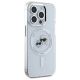 4. Karl Lagerfeld IML Metal Karl&Choupette Head MagSafe iPhone 15 Pro Hülle - Weiß