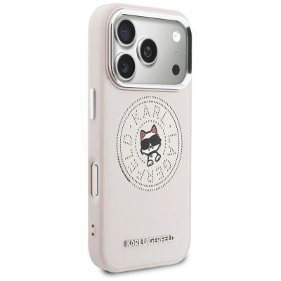 4. Karl Lagerfeld Point & Choupette Sketch MagSafe Hülle für iPhone 17 Pro Max – Pink