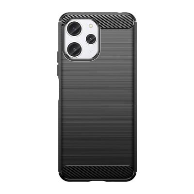 7. Flexible Hülle mit Carbonmuster für Xiaomi Redmi 12 Carbon Case - Schwarz