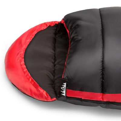 9. NILS CAMP NC2012 Schlafsack schwarz und rot