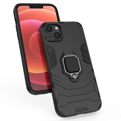 9. Ring Armor Hülle für iPhone 14 Pro Max gepanzerte Hülle magnetischer Haltering schwarz
