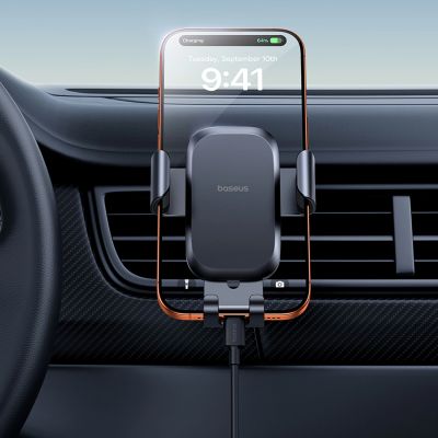 5. Baseus Metal Age Go Autohalterung für Lüftungsschlitze mit Schwerkraftbefestigung – schwarz