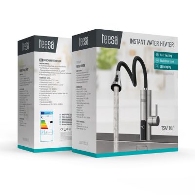 7. TEESA Durchfluss-Wassererhitzer TSA4107 Küchenarmatur aus Metall mit flexiblem Auslauf