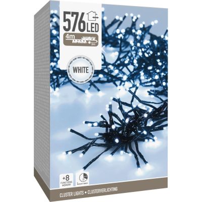 13. Lichterkette für den Weihnachtsbaum, 576 LEDs, Timer, Kaltweiß