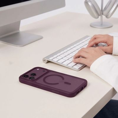 6. Tech-Protect Magmat Magsafe CC Hülle für iPhone 18 Pro Max / 17 Pro Max – Burgunderrot Matt