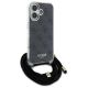 7. Guess Crossbody Cord 4G Print Hülle für iPhone 16 Pro Max – Schwarz
