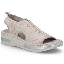 Rosa Damen-Plateausandalen zum Hineinschlüpfen Rieker V59B5-31