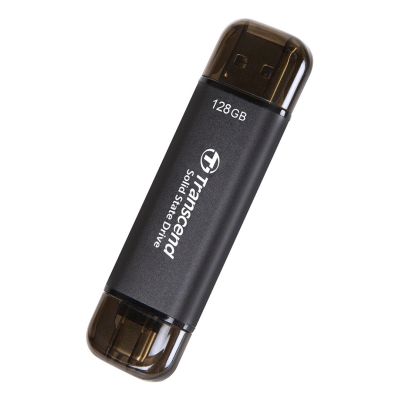 Transcend ESD310C Thunderbolt-Technologie, 128 GB, USB Typ-A / USB Typ-C, USB 3.2 Gen 2x2, Schwarz