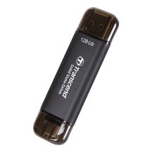 Transcend ESD310C Thunderbolt-Technologie, 128 GB, USB Typ-A / USB Typ-C, USB 3.2 Gen 2x2, Schwarz
