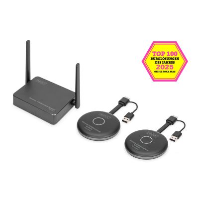 4. HDMI-Extender-Teamwork-System, kabellos, 50 m, 4K, 60 Hz, 5 GHz (Set)