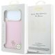 8. Guess Saffiano Small 4G & Classic Logo MagSafe Hülle für iPhone 18 Pro / 17 Pro – Rosa