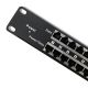 2. QOLTEC Patchpanel-Rack | 48 V | 24 Ports | Passiver PoE-Injektor | Schwarz