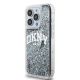 2. DKNY Liquid Glitter Hülle mit großem Logo für iPhone 15 Pro – Schwarz