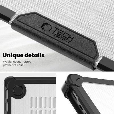 8. Tech-Protect SmartShell Pro Hülle für MacBook Pro 14 M1 / ​​M2 / M3 / M4 / M5 2021–2025 – schwarz und transparent