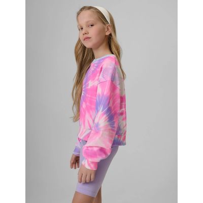 5. Lockerer Mädchen-Sweatshirt ohne Kapuze, Größe 4F 4FJRSS26TSWSF2935-90A