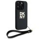 3. DKNY Wrist Strap Stock Logo Hülle für iPhone 16 Pro Max – Schwarz