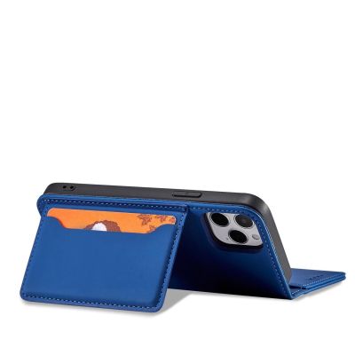 7. Magnetkartenhülle für iPhone 12 Pro Max Tasche Kartenetui Kartenhalter Blau