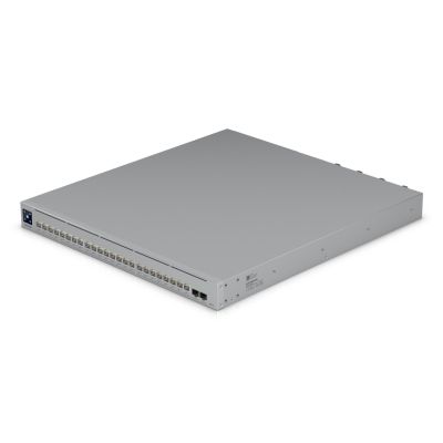 6. Ubiquiti UniFi ECS-24-POE Netzwerk-Switch, Managed L2/L3, 10G Ethernet (100/1000/10000), PoE-Unterstützung, 1 HE, Grau