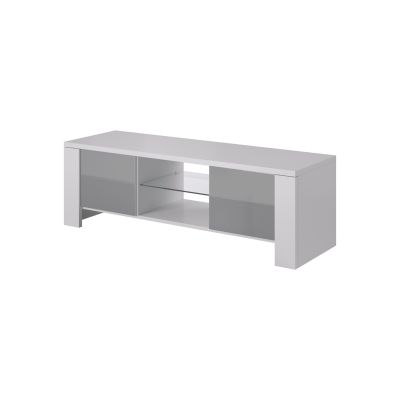 TV-Schrank WEST 42/130/42 weiß/grau glänzend