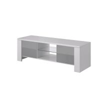 TV-Schrank WEST 42/130/42 weiß/grau glänzend