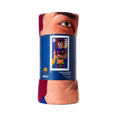 11. FC Barcelona Pedri Strandtuch aus Mikrofaser, 70 x 140 cm, 120010