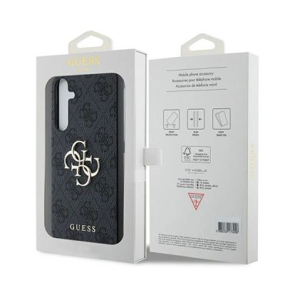 8. Guess 4G Big Metal Logo Hülle für Samsung Galaxy A35 - Schwarz