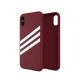 7. Adidas OR geformte PU-Wildleder-Hülle für iPhone X/XS, Burgunderrot