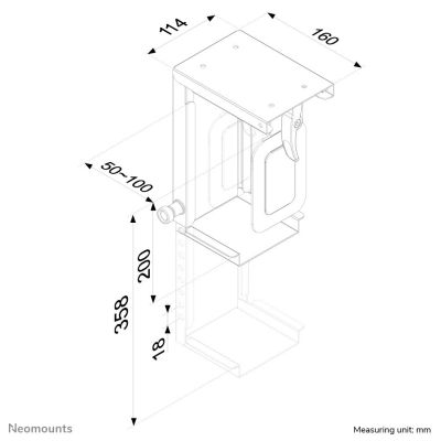 3. Neomounts CPU-D075BLACK Desktop-Halterung für CPUs, Schwarz