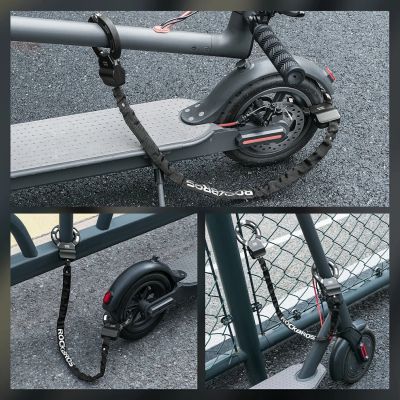 4. Rockbros 85922 Kettenschloss für Roller und Fahrräder – Schwarz