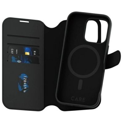 2. CARE by PanzerGlass Feature Tango 2in1 Wallet MagSafe Hülle für iPhone 16 Pro – Schwarz