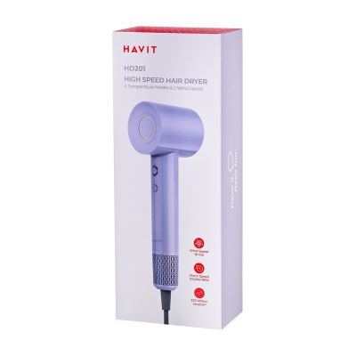 2. Havit HD201-EU Haartrockner (Lila)