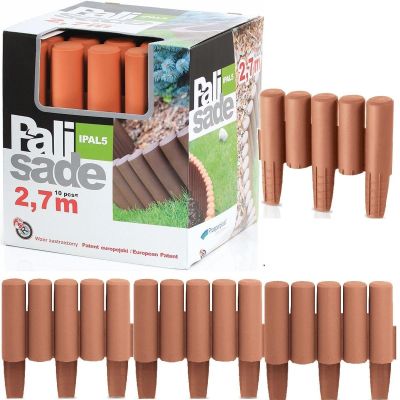22. Garten-Palisaden-Rasenkanten 270 cm IPAL 5 TERRACOTTA