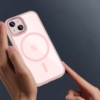 2. Tech-Protect MagMat MagSafe Hülle für iPhone 15 – transparentes Rosa