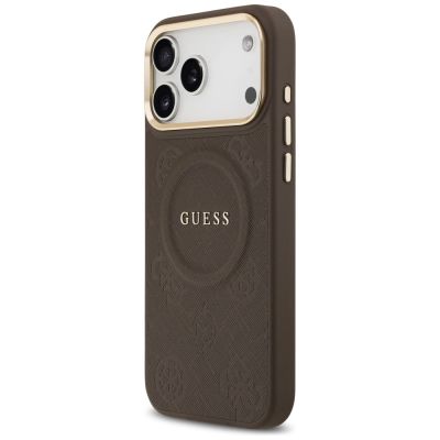 2. Guess Peony Hot Stamp MagSafe Case für iPhone 17 Pro Max - Braun